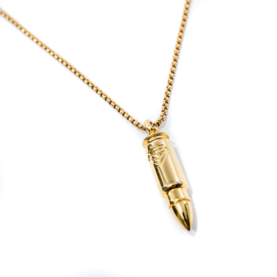 NE1 luxury bullet pendant for men in gold