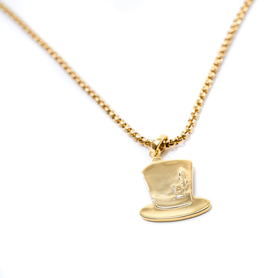 ne1 premium mad hatter pendant for men in gold